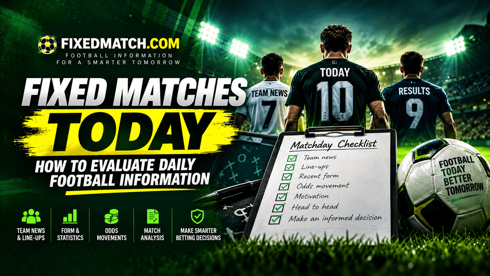Fixed Matches Today: How to Evaluate Daily Football Information
