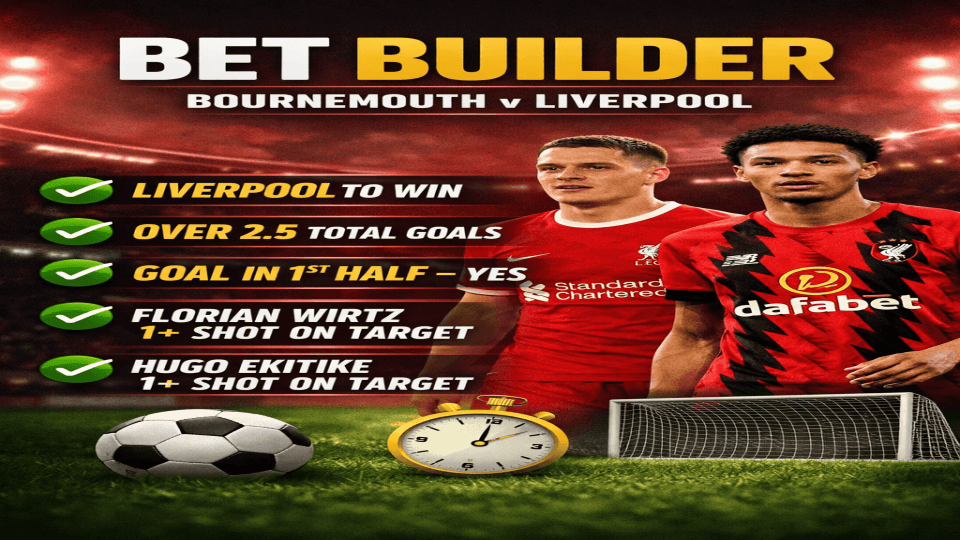Liverpool vs Bournemouth Bet Builder