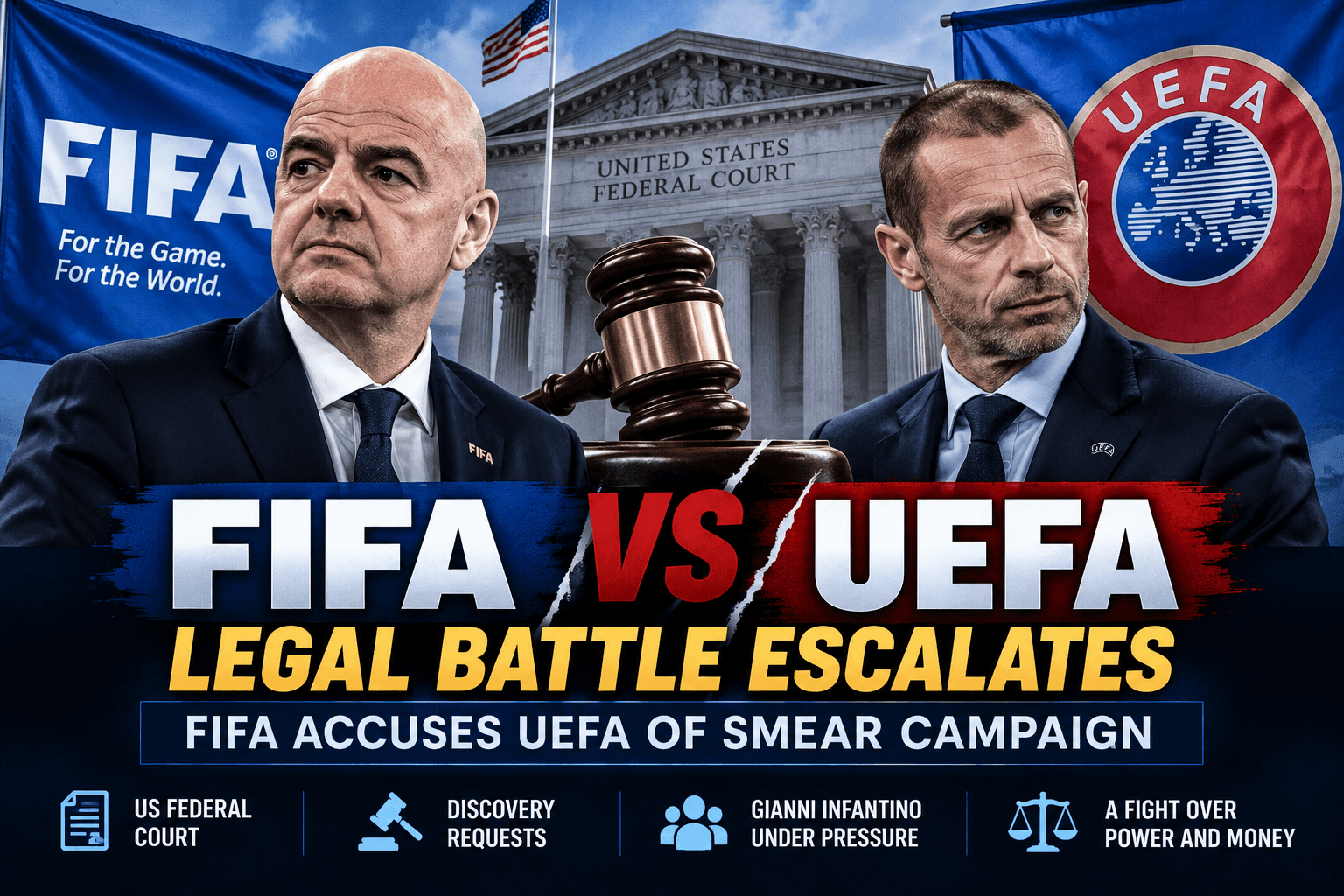 FIFA Accuses UEFA of Smear Campaign in US Federal Court