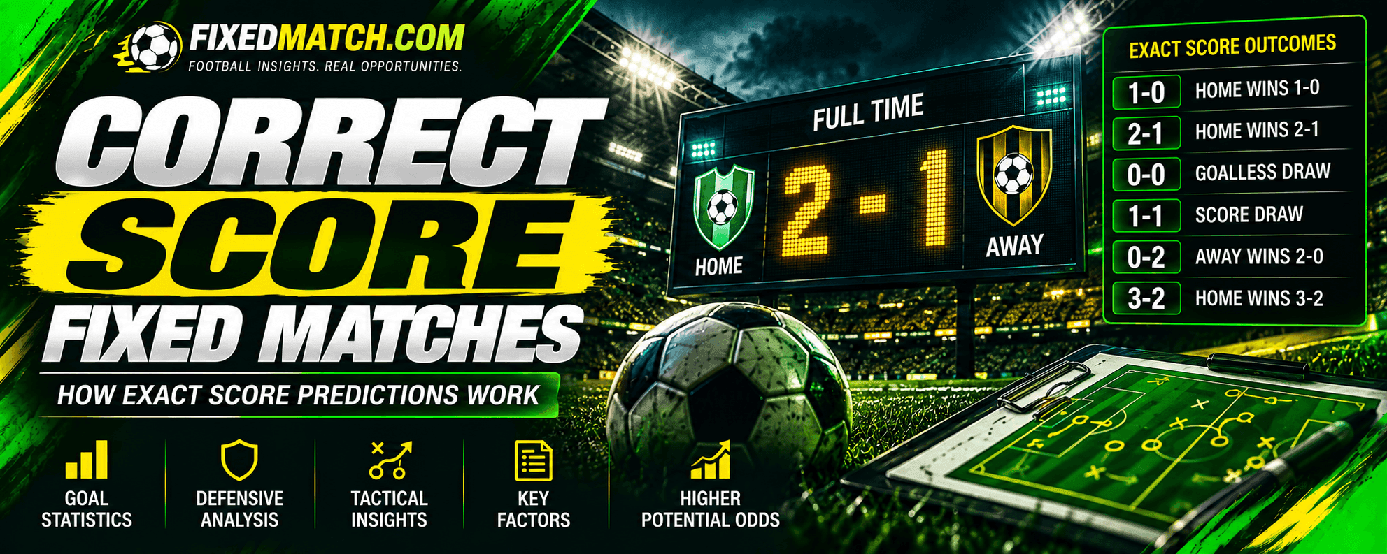 Correct Score Fixed Matches: How Exact Score Predictions Work