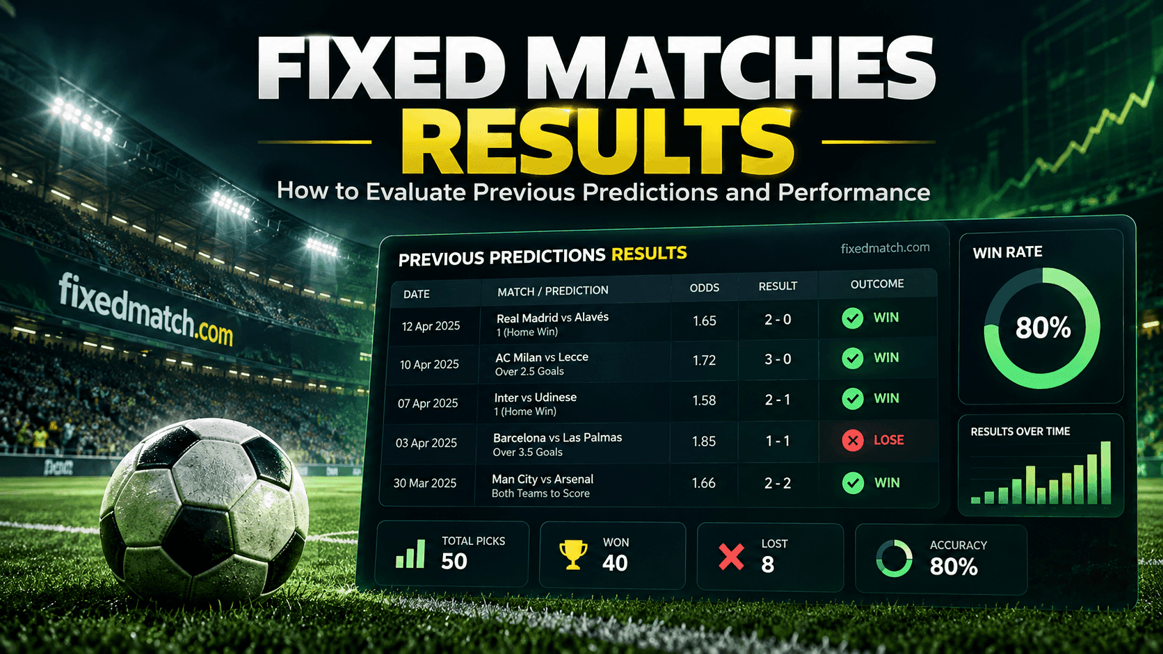 Fixed Matches Results: How to Evaluate Previous Predictions and Performance