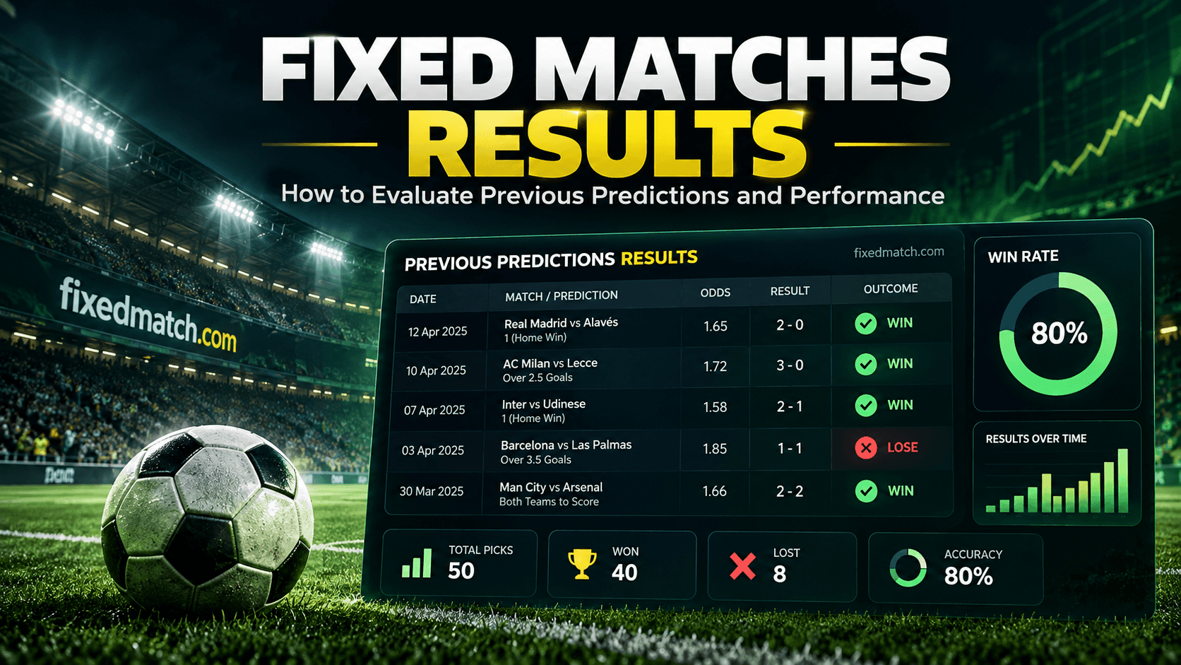 Fixed Matches Results: How to Evaluate Previous Predictions and Performance