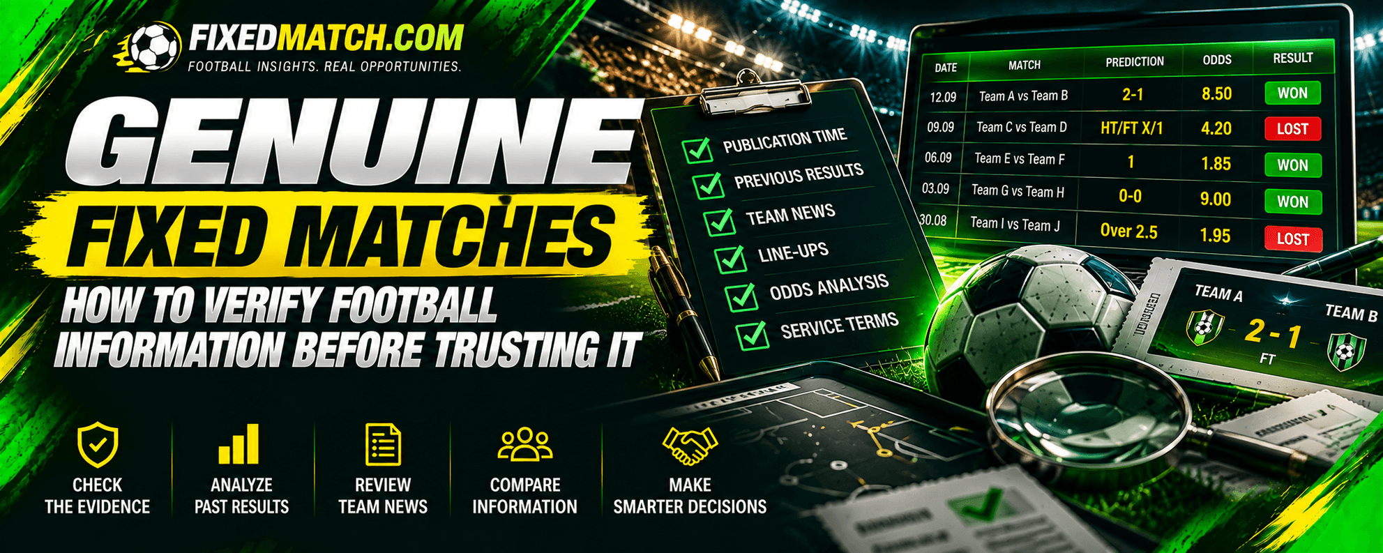 Genuine Fixed Matches: How to Verify Football Information Before Trusting It