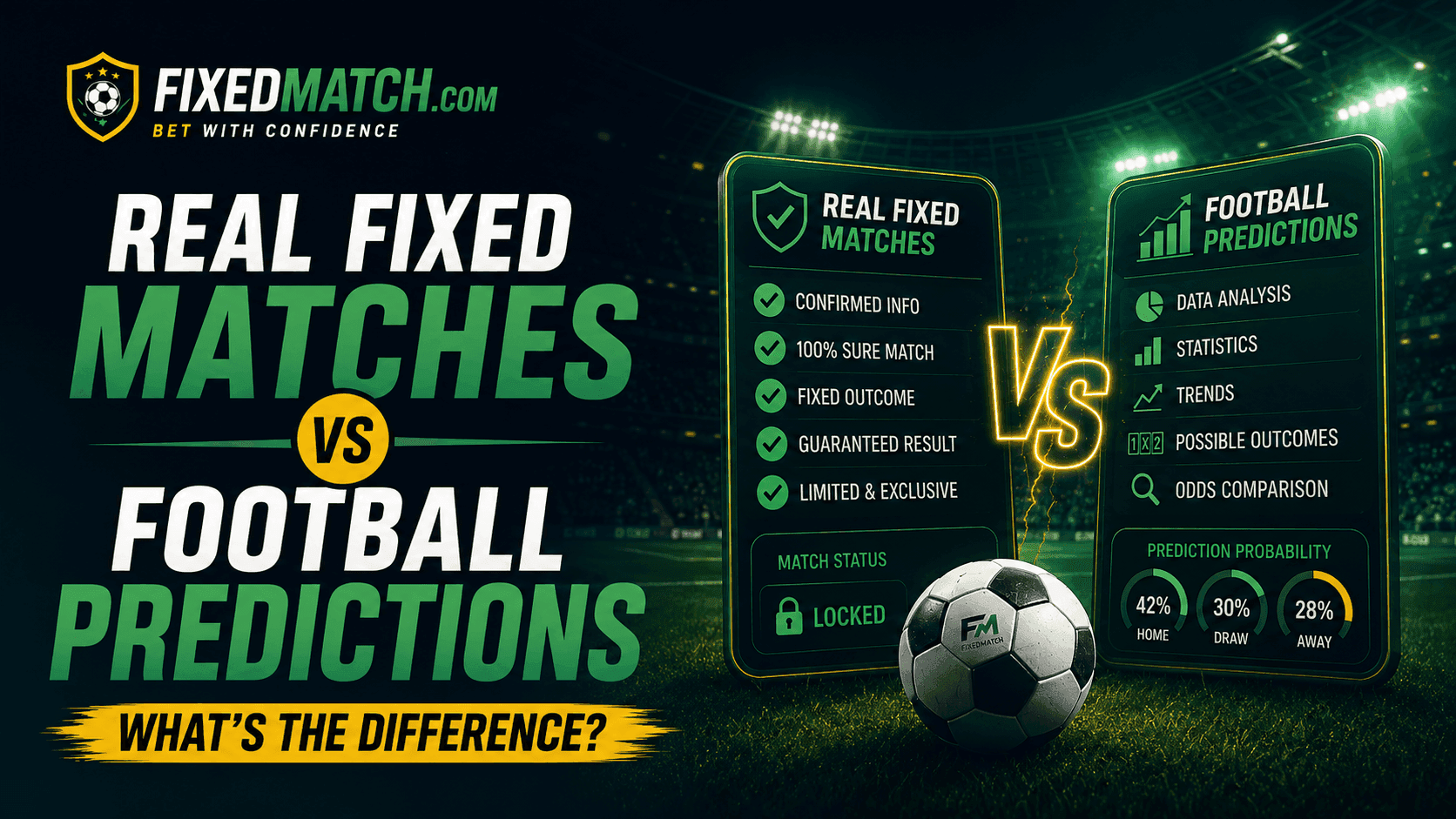 Real Fixed Matches vs Football Predictions: What’s the Difference?